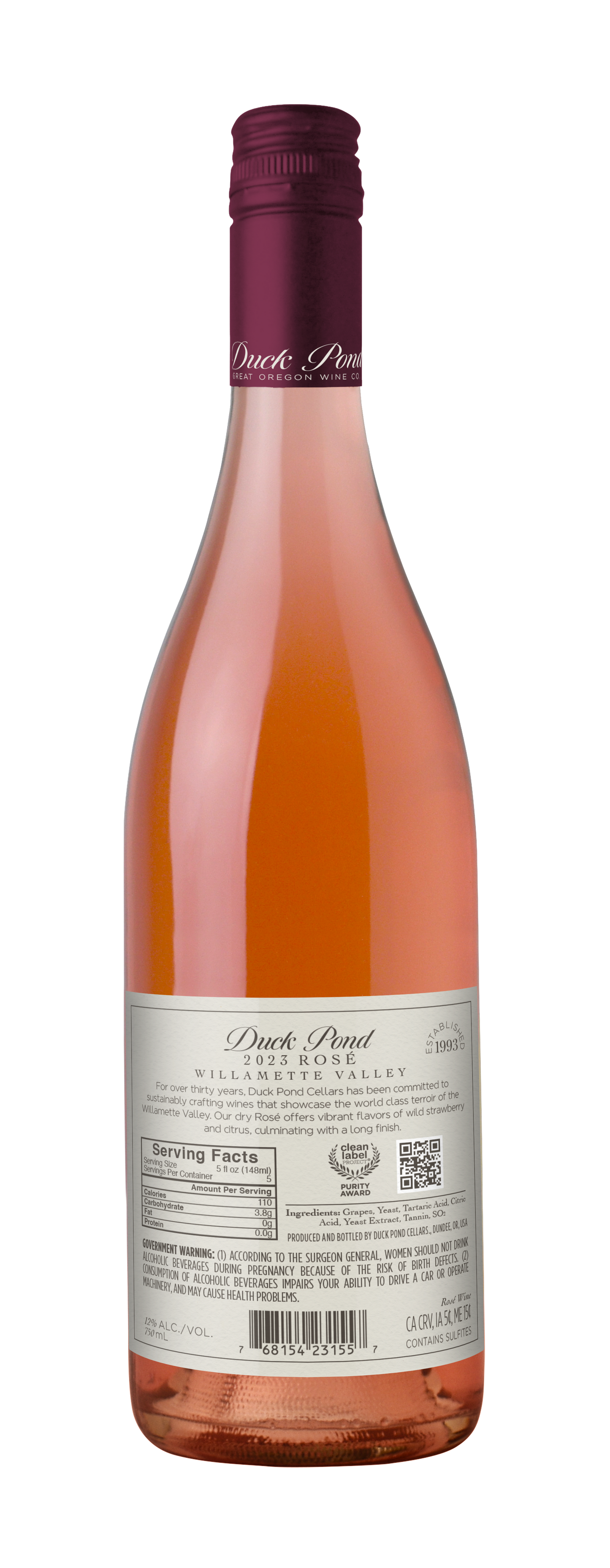 2023 Duck Pond Rose  - "Willamette Valley Legacy Wines"