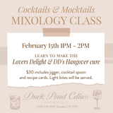 Cocktails & Mocktails Mixology Class Feb 15