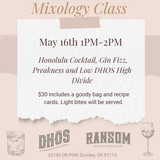 Mixology Class May 16th