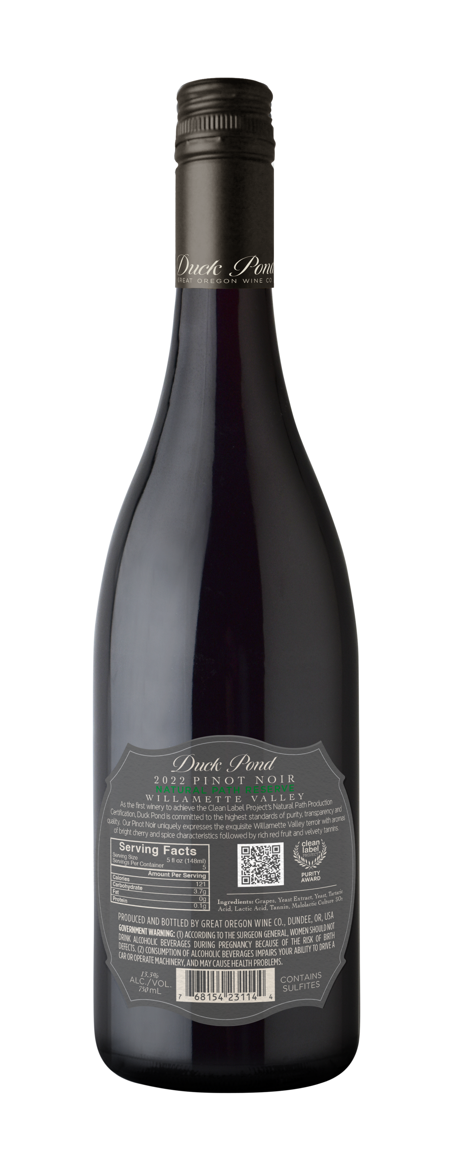 2022 Duck Pond Cellars Pinot Noir Reserve Willamette Valley