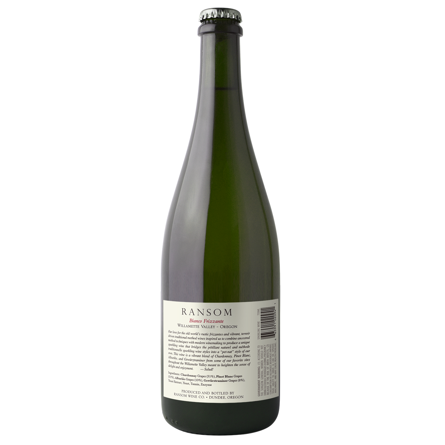 back of ransom 2021 bottle